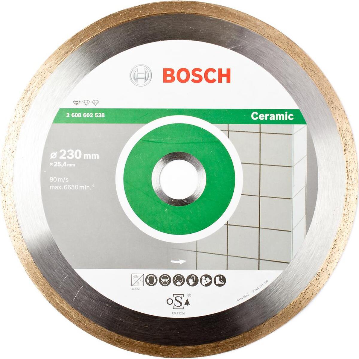 Диск алмазный по керамике Bosch Standard for Ceramic 230х25.4мм (538) — Фото 1