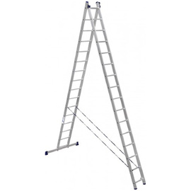 Лестница алюминиевая Алюмет двухсекционная 2x16 ступеней (6216) — Фото 1