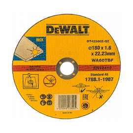 Круг отрезной по металлу DeWalt DT42380Z 180х1.6х22.2мм — Фото 1