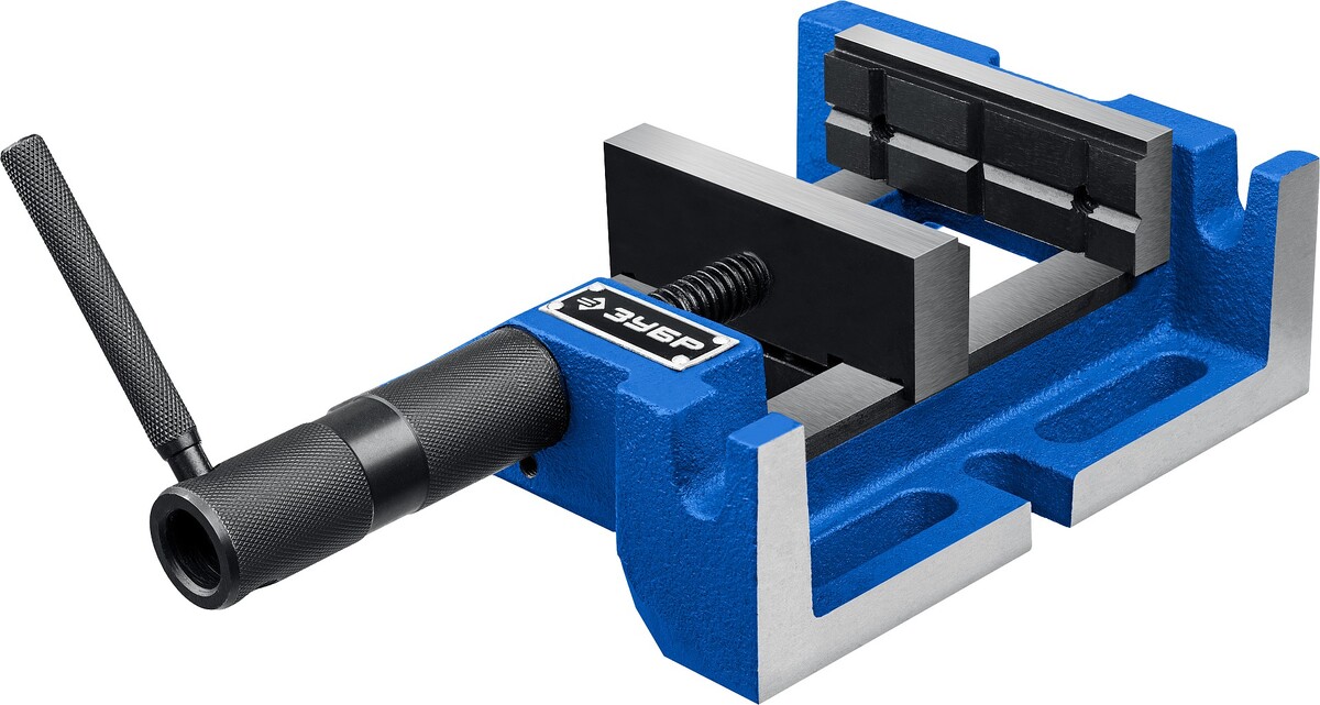 ЗУБР 100 мм, трехсторонние станочные сверлильные тиски, Профессионал (32723) — Фото 1