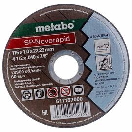Круг отрезной по нержавеющей стали Metabo SP-Novorapid 115х1х22.2мм (7000) — Фото 1