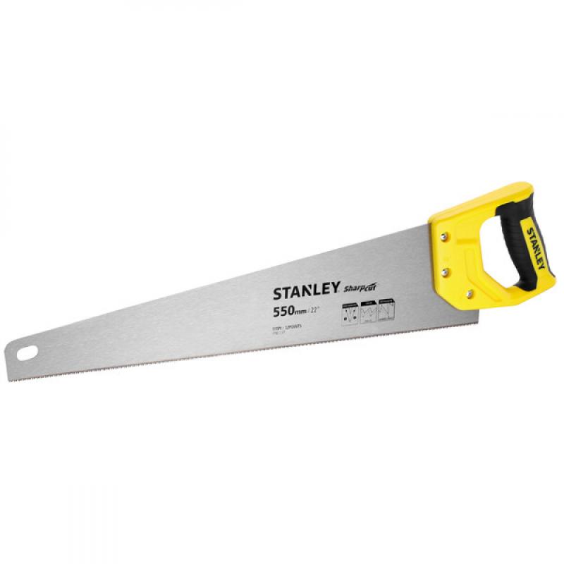 Ножовка по дереву STANLEY SharpCut TPI11 550мм STHT20372-1 — Фото 1