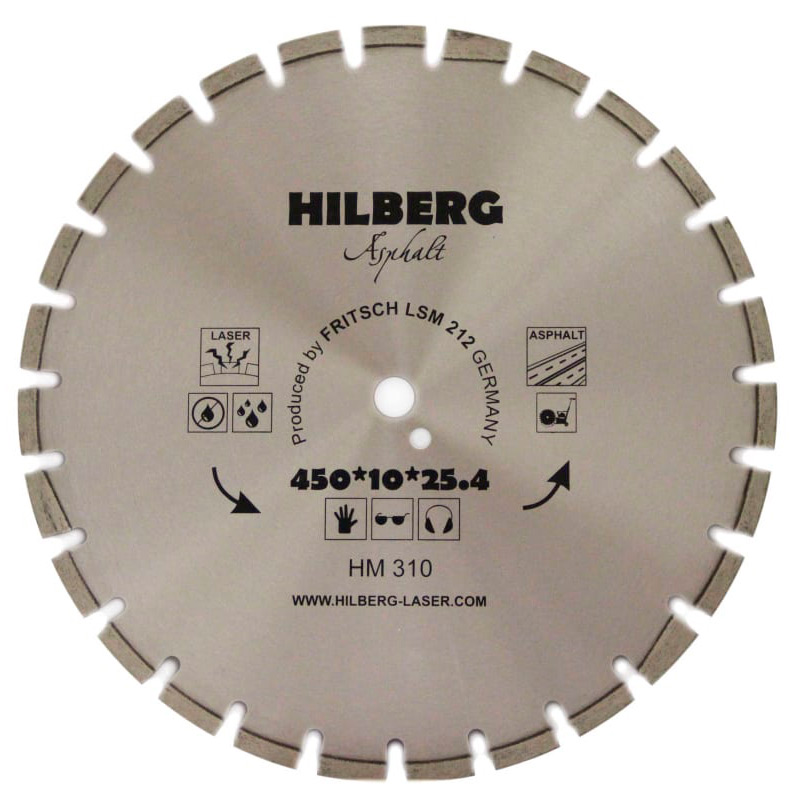Диск алмазный по асфальту Hilberg Hard Materials 450x25.4мм (HM310) — Фото 1